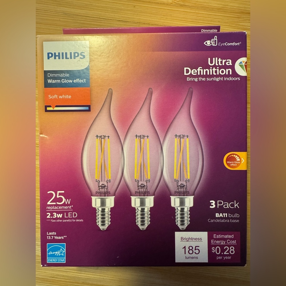 Philips dimmable BA11 dimmable bulb